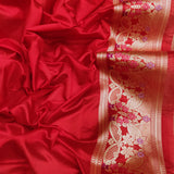 Pink Colour Pure Kora Silk Handwoven Banarasi Saree