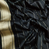 Black Colour Katan Silk Handwoven Banarasi Saree