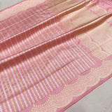 Pastel Color Pure Katan Silk Handwoven Banarasi Saree