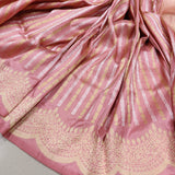 Pastel Color Pure Katan Silk Handwoven Banarasi Saree