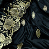 Black Color Katan Silk Handwoven Banarasi Saree