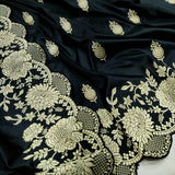 Black Color Katan Silk Handwoven Banarasi Saree