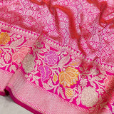 Pink Colour Pure Katan Silk Handwoven Banarasi Saree