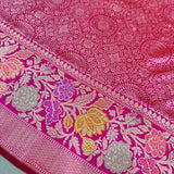 Pink Colour Pure Katan Silk Handwoven Banarasi Saree