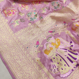 Pastel Colour Katan Silk Handwoven Banarasi Saree