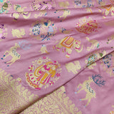 Pastel Colour Katan Silk Handwoven Banarasi Saree