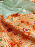 Pure Kora Silk Handwoven Banarasi Saree