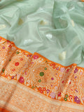 Pure Kora Silk Handwoven Banarasi Saree