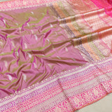 Dual Shade Katan Silk Handwoven Banarasi Saree