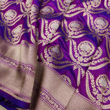 Dual Shade Pure Katan Silk Handwoven Banarasi Saree