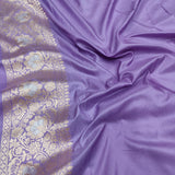 Lavender Color Pure Katan Silk Handwoven Banarasi Saree