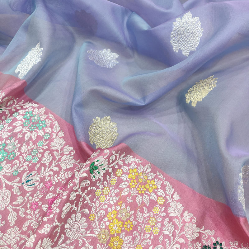 Pure Kora Silk Handwoven Banarasi Saree