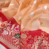 Pure Kora Silk Handwoven Banarasi Saree