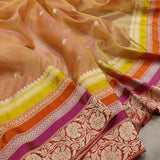 Pure Kora Silk Handwoven Banarasi Saree