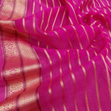 Baby Pink Color Pure Kora Silk Handwoven Banarasi Saree