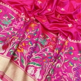 Pink Colour Pure Katan Silk Handwoven Banarasi Saree