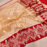 Pure Kora Silk Handwoven Banarasi Saree