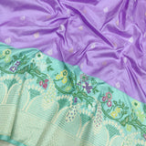 Lavender Color Katan Silk Handwoven Banarasi Saree