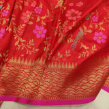 Red Color Pure Katan Silk Handwoven Banarasi Saree