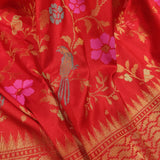 Red Color Pure Katan Silk Handwoven Banarasi Saree