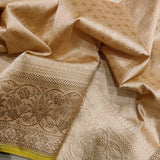 Pure Katan Silk Handwoven Tanchoi Banarasi Saree