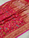 Red Color Pure Katan Silk Handwoven Banarasi Saree