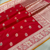 Red Color Pure Katan Silk Handwoven Banarasi Saree