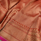 Red Color Pure Katan Silk Handwoven Tanchoi Banarasi Saree