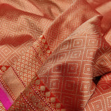 Red Color Pure Katan Silk Handwoven Tanchoi Banarasi Saree