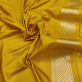 Mustard Yellow Color Pure Katan Silk Handwoven Banarasi Saree