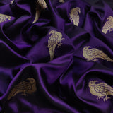 Purple Color Pure Katan Silk Handwoven Banarasi Saree