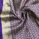 Purple Color Pure Katan Silk Handwoven Banarasi Saree