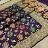 Pure Katan Silk Handwoven Banarasi Saree