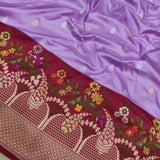 Lavender Color Pure Katan Silk Handwoven Banarasi Saree