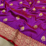 Dual Shade Pure Katan Silk Handwoven Banarasi Saree