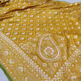 Katan silk ektara jamdani Banarasi saree