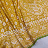 Katan silk ektara jamdani Banarasi saree