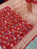 Red Color Katan Silk Handwoven Banarasi Saree