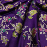 Purple Color Pure Katan Silk Handwoven Banarasi Saree