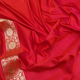 Red Color Pure Katan Silk Handwoven Banarasi Saree