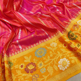 Pink Color Pure Katan Silk Handwoven Banarasi Saree