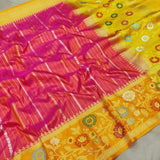 Pink Color Pure Katan Silk Handwoven Banarasi Saree