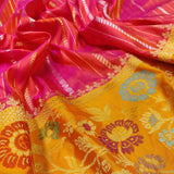 Pink Color Pure Katan Silk Handwoven Banarasi Saree