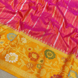 Pink Color Pure Katan Silk Handwoven Banarasi Saree