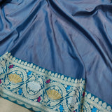 Pure Katan Silk Handwoven Tanchoi Banarasi Saree