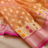 Pure Kora Silk Handwoven Banarasi Saree