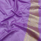 Lavender Colour Katan Silk Handwoven Banarasi Saree