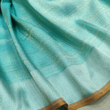 Sky Blue Color Pure Katan Silk Handwoven Banarasi Saree