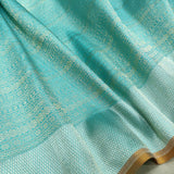 Sky Blue Color Pure Katan Silk Handwoven Banarasi Saree