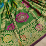 Multicolor Pure Katan Silk Handwoven Banarasi Saree